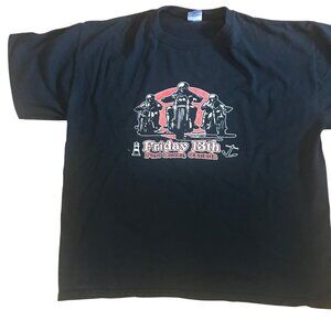 Friday 13th Port Dover Canada T-Shirt XL Gildan Ultra Cotton Black Double Sided